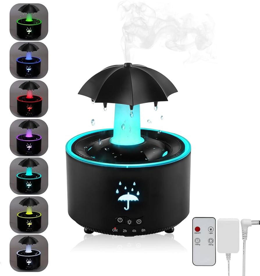 Humidifiers For Bedroom, Aromatherapy Essential Oils Diffuser, 7 Colors Breathing LED Light
