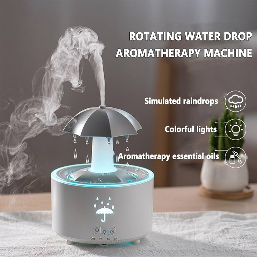 Humidifiers For Bedroom, Aromatherapy Essential Oils Diffuser, 7 Colors Breathing LED Light